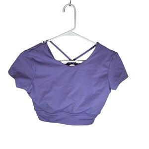 Nova Sport Lavender Purple Women's Athletic Crop Top